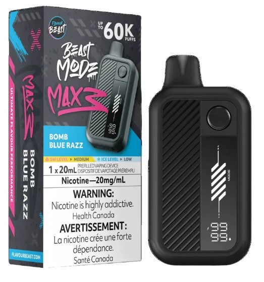 Flavour Beast Mode Max 3 60k - Bomb Blue Razz