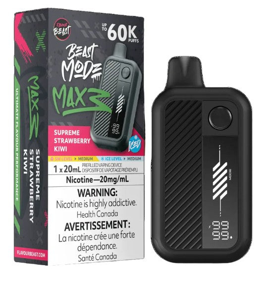 Flavour Beast Mode Max 3 60k - Supreme Strawberry Kiwi Iced