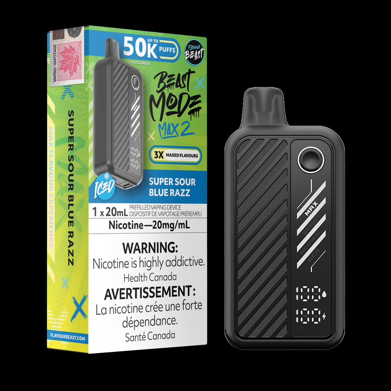 Flavour Beast Max 2 50k - Super Sour Blue Razz