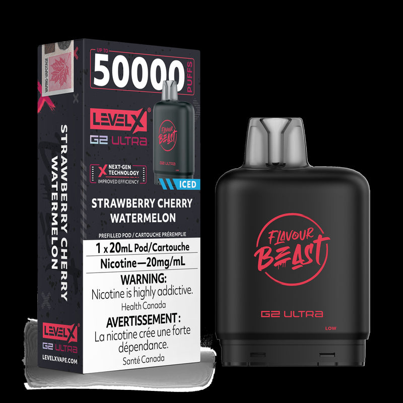 Level X Flavour Beast G2 ultra - Strawberry Cherry Watermelon Iced