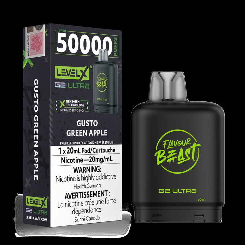 Level X Flavour Beast G2 ultra - Gusto Green Apple